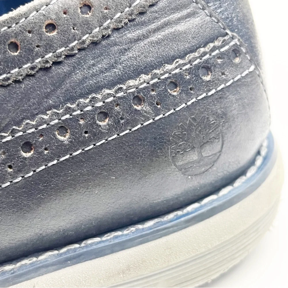 TIMBERLAND Earth Keepers Navy Blue Leather Lace Up Oxford Shoes, Size 10.5